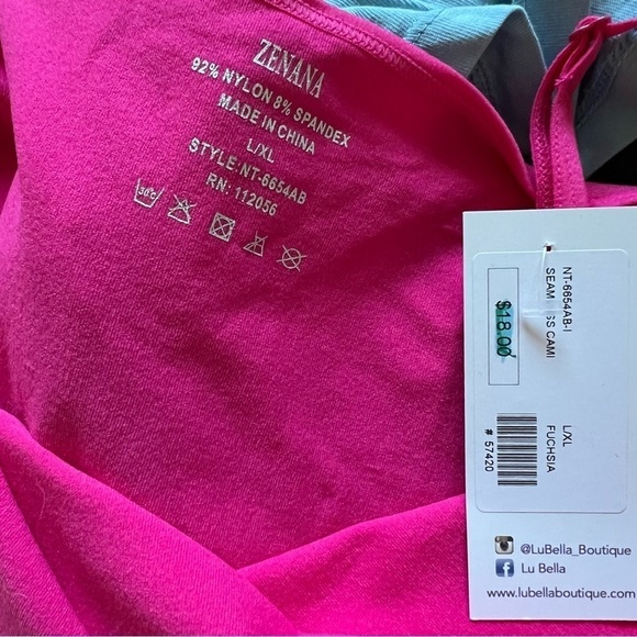 Zenana Pink Tank Top | L/XL | New with Tags | Soft & Breathable - Picture 3 of 3